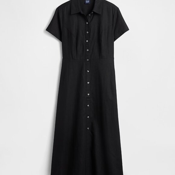 Gap Linen-Blend Midi Shirtdress - Picture 2 of 7